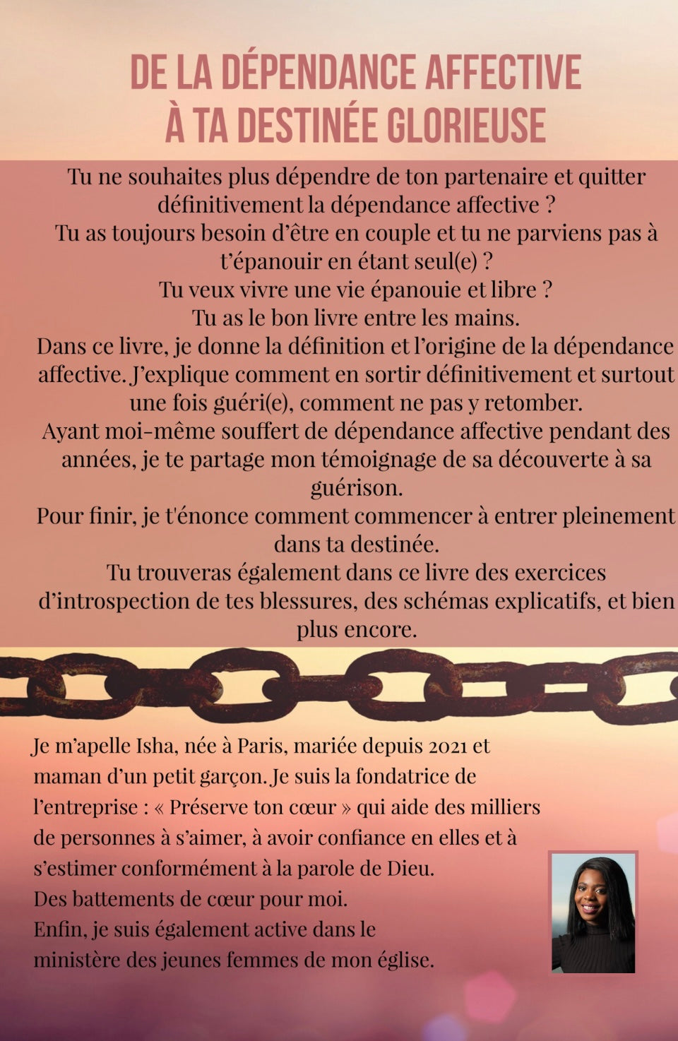 Livre : De la dépendance affective à ta destinée glorieuse (livraison gratuite)